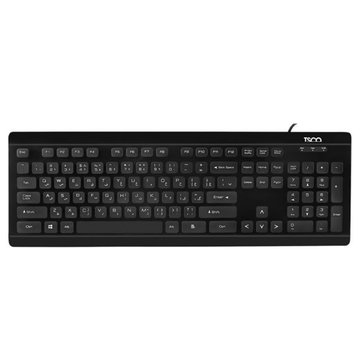 کیبورد تسکو مدل TK 7003w با حروف فارسی